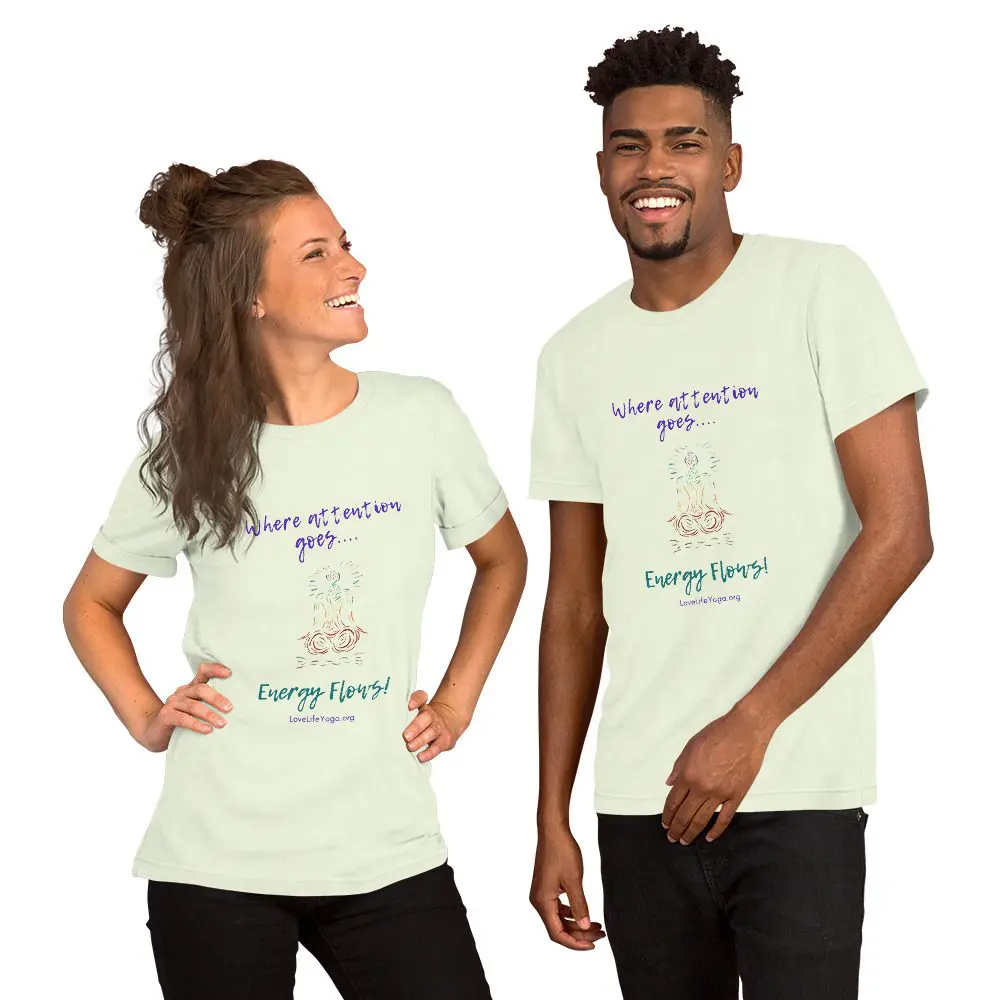 Love Life Yoga 'Attention' T-shirt - Image 4