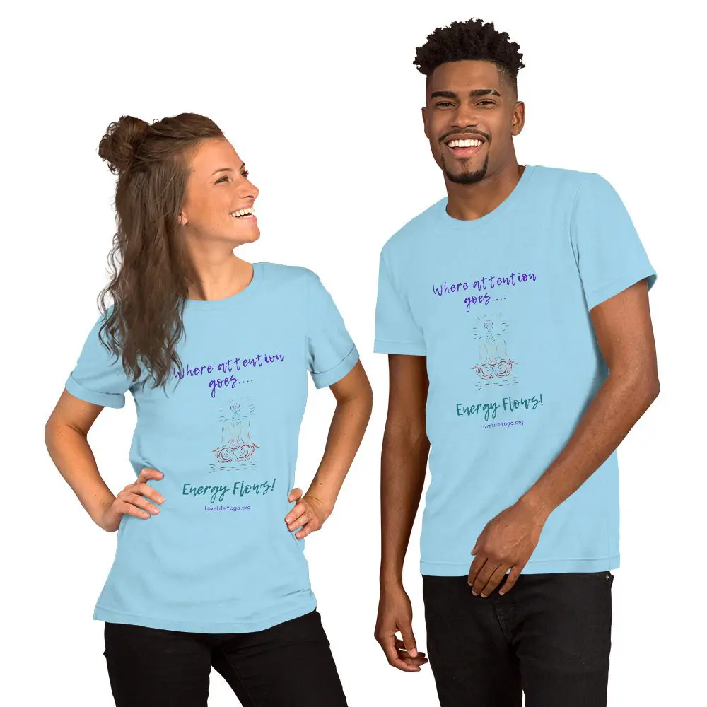 Love Life Yoga 'Attention' T-shirt - Image 3