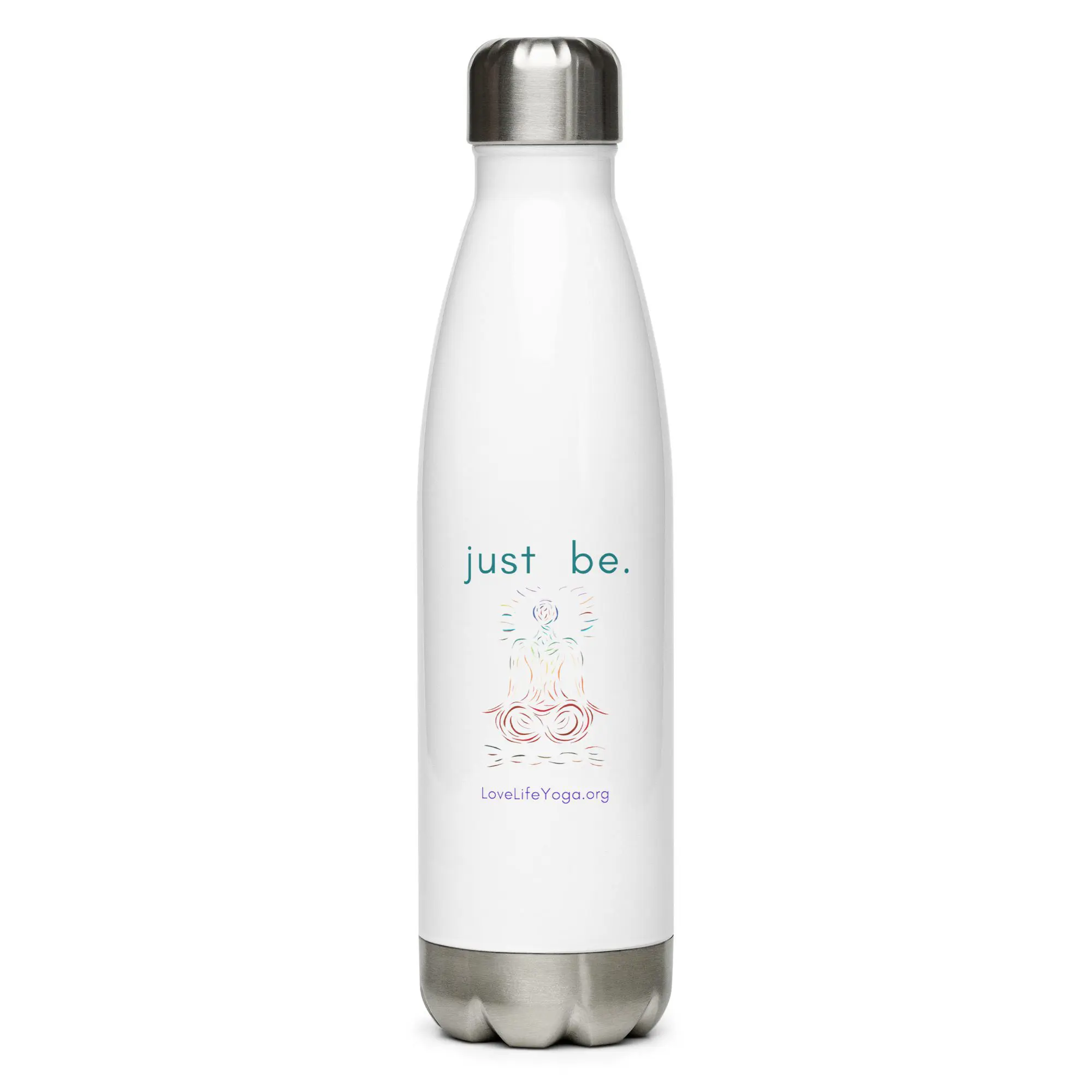 'Just be' Stainless steel water bottle