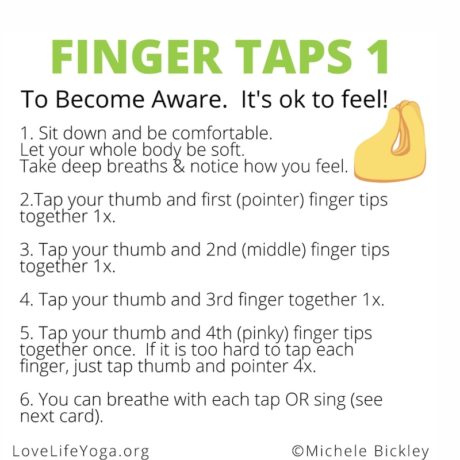Finger Taps Yoga Tools Card
