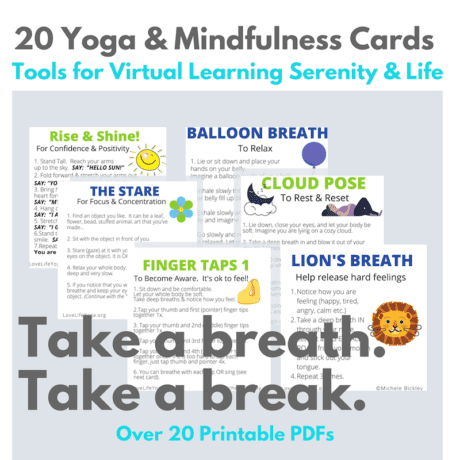 Yoga & Mindfulness Cards Virtual Learning Tools